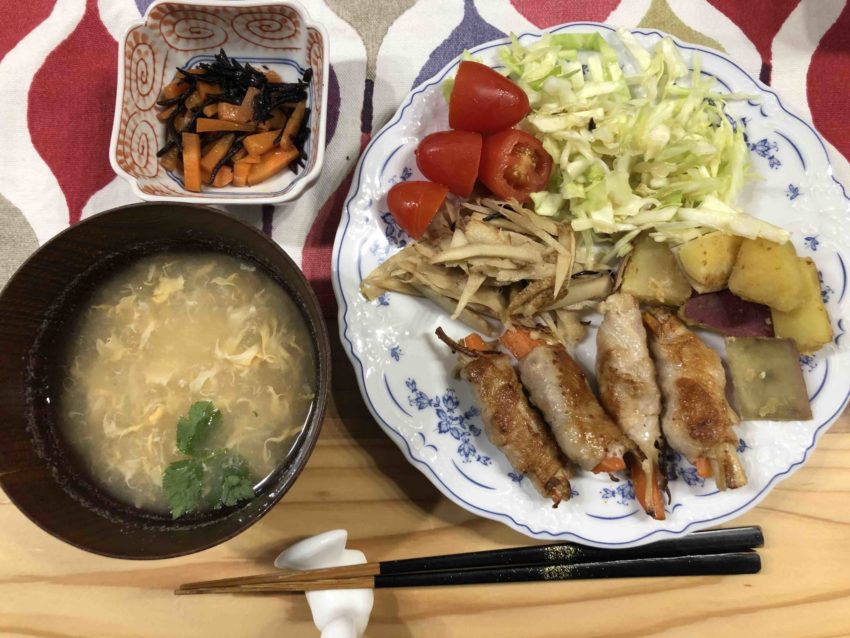 1週間のレシピの豚巻き焼きのメニューの写真